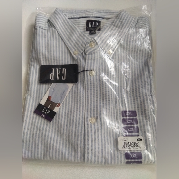 GAP Other - GAP Men's Light Blue and White Striped Button-Down Shirt New